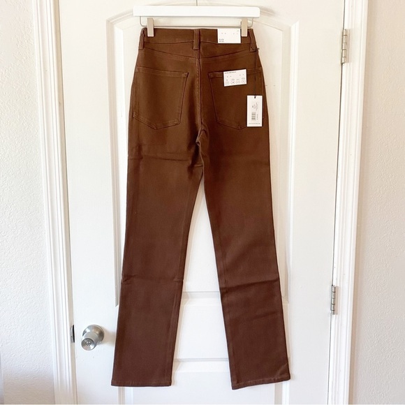 WeWoreWhat High Rise Stretch Jean in Cacao Brown NWT - Picture 5 of 13